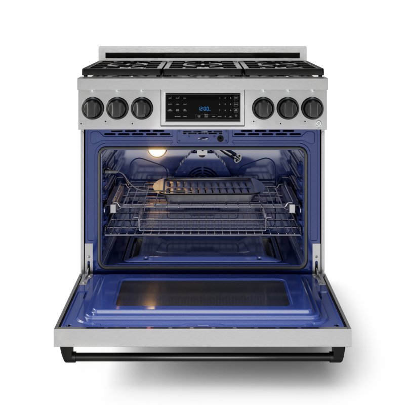 36 Inch Professional Lp Range With Tilt Panel Touch Control In Stainless Steel/black Gordon Ramsay Series RSG36LPBLK