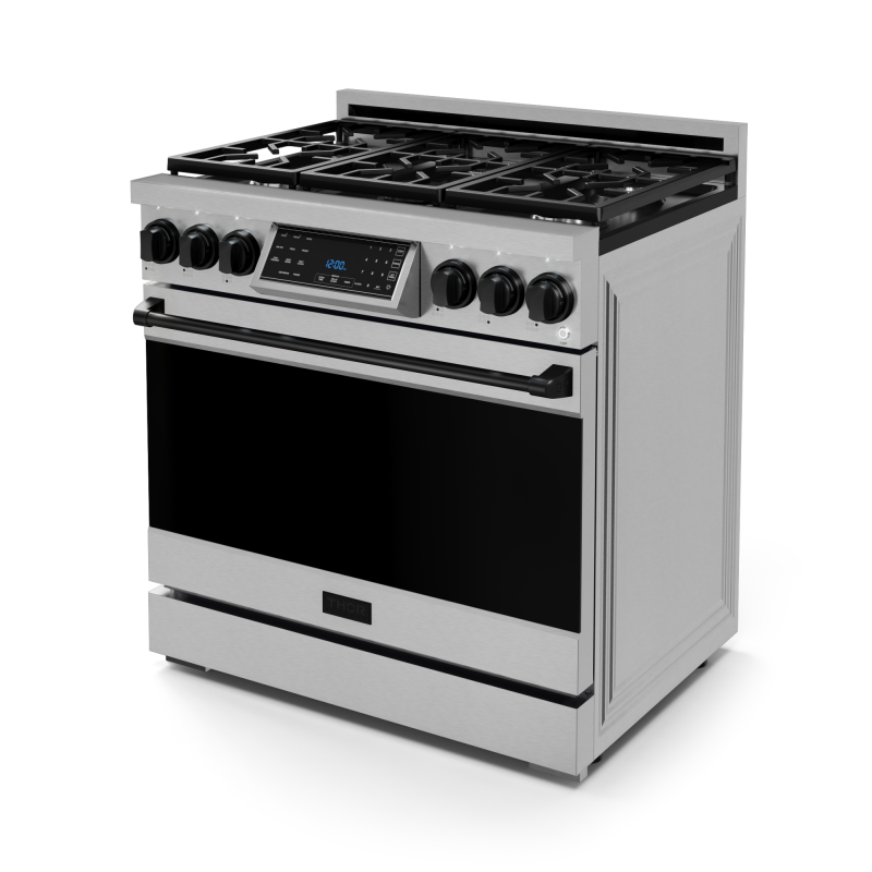 36 Inch Professional Lp Range With Tilt Panel Touch Control In Stainless Steel/black Gordon Ramsay Series RSG36LPBLK