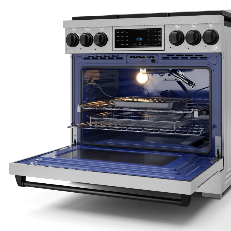 36 Inch Professional Lp Range With Tilt Panel Touch Control In Stainless Steel/black Gordon Ramsay Series RSG36LPBLK