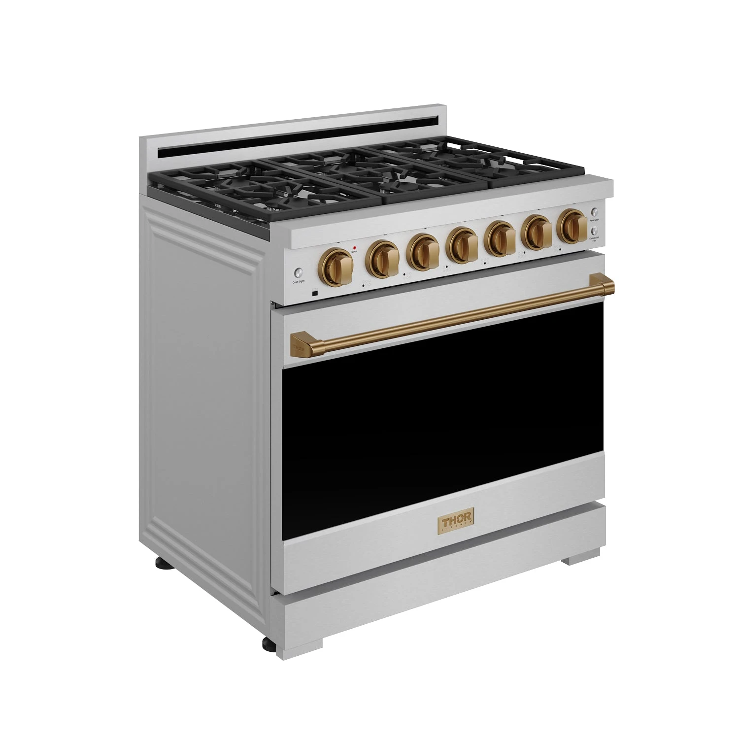 36 Inch Professional Liquid Propane Range With Precision Knob In Stainless Steel And Bronze Gordon Ramsay Series RSG36PLPBRZ