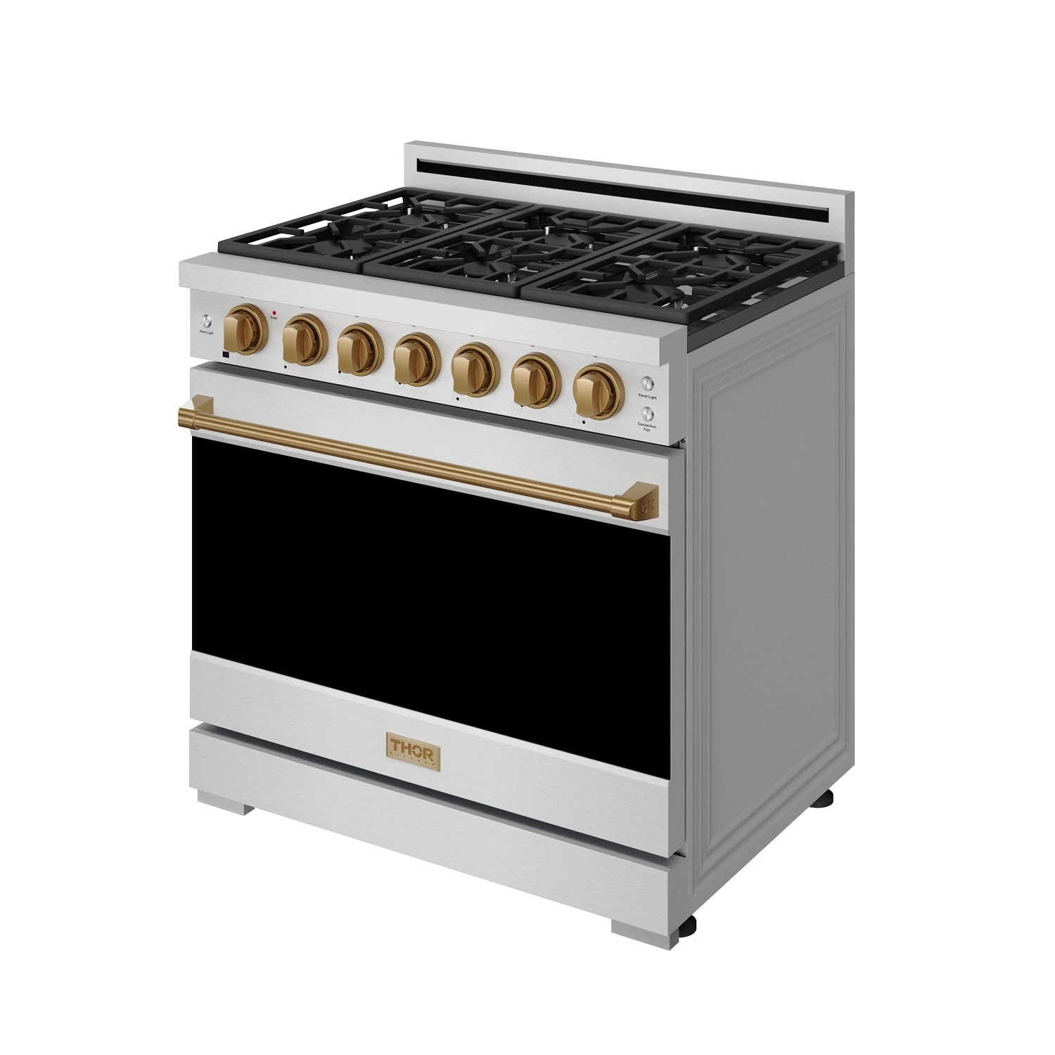 36 Inch Professional Liquid Propane Range With Precision Knob In Stainless Steel And Bronze Gordon Ramsay Series RSG36PLPBRZ
