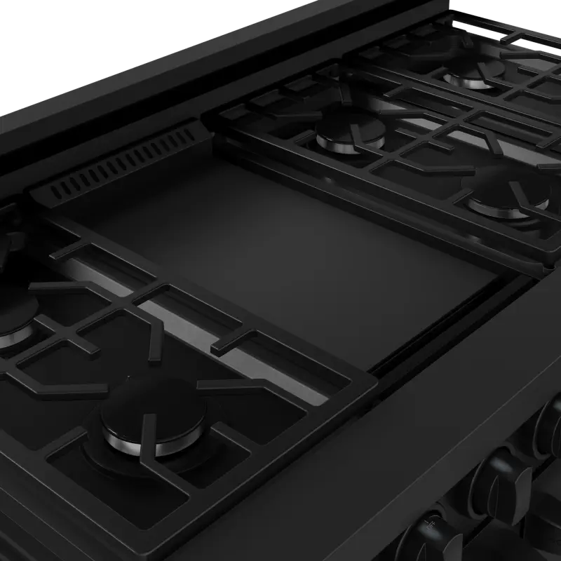 48 Inch Professional Gas Range With Pro-style Knobs In Black Gordon Ramsay Series RSG48EB
