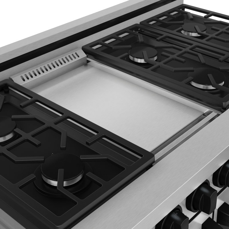 48 Inch Professional Gas Range With Pro-style Knobs In Stainless Steel/black Gordon Ramsay Series RSG48EBLK