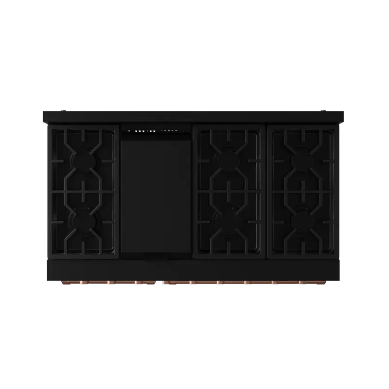 48 Inch Professional Gas Range With Tilt Panel Touch Control In Black/rose Gold Gordon Ramsay Series RSG48EBRSG