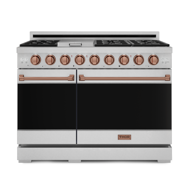 48 Inch Professional Gas Range With Pro-style Knobs In Stainless Steel/rose Gold Gordon Ramsay Series RSG48ERSG