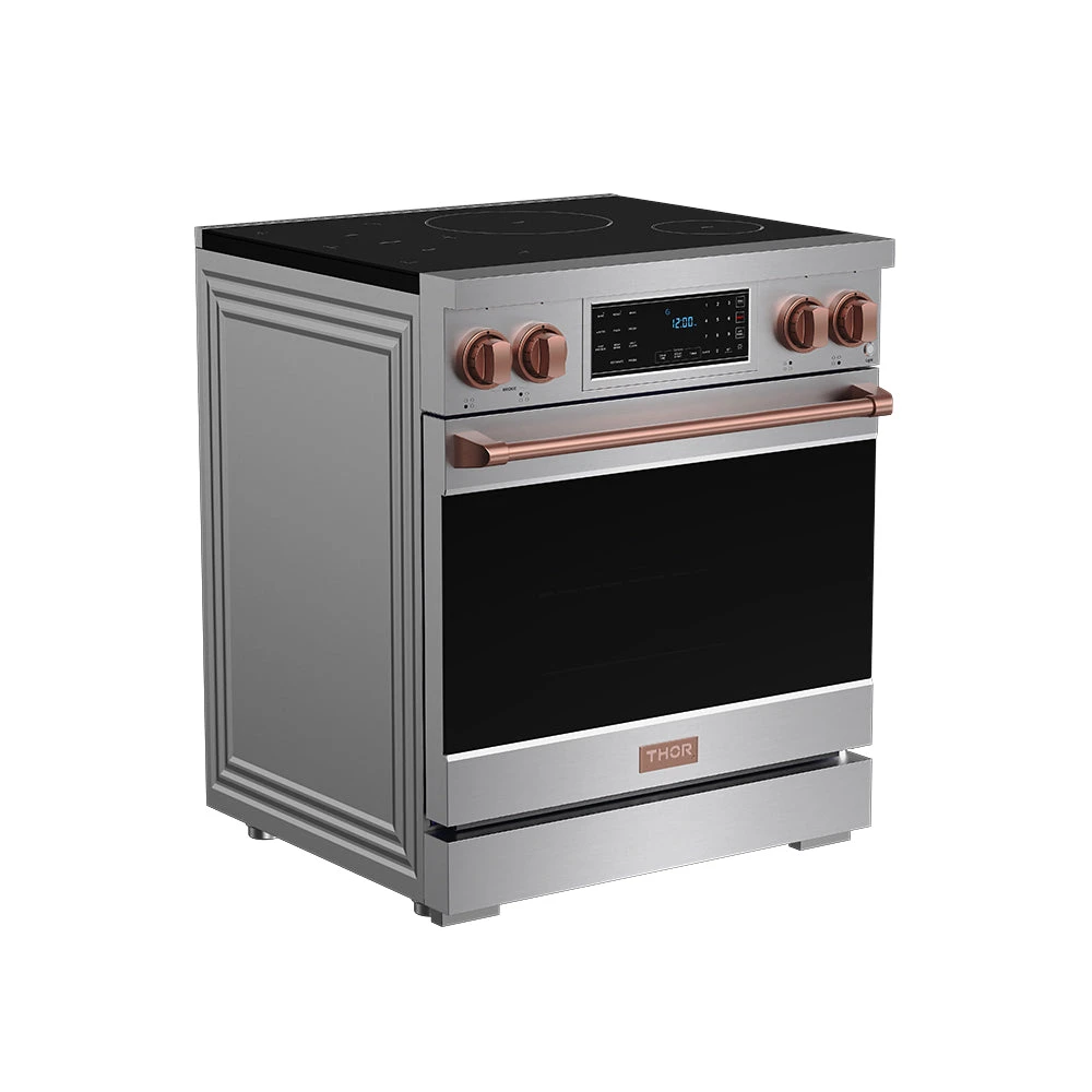 30 Inch Professional Induction Range With Tilt Panel Touch Control In Stainless Steel And Rose Gold Gordon Ramsay Series RSI30RSG
