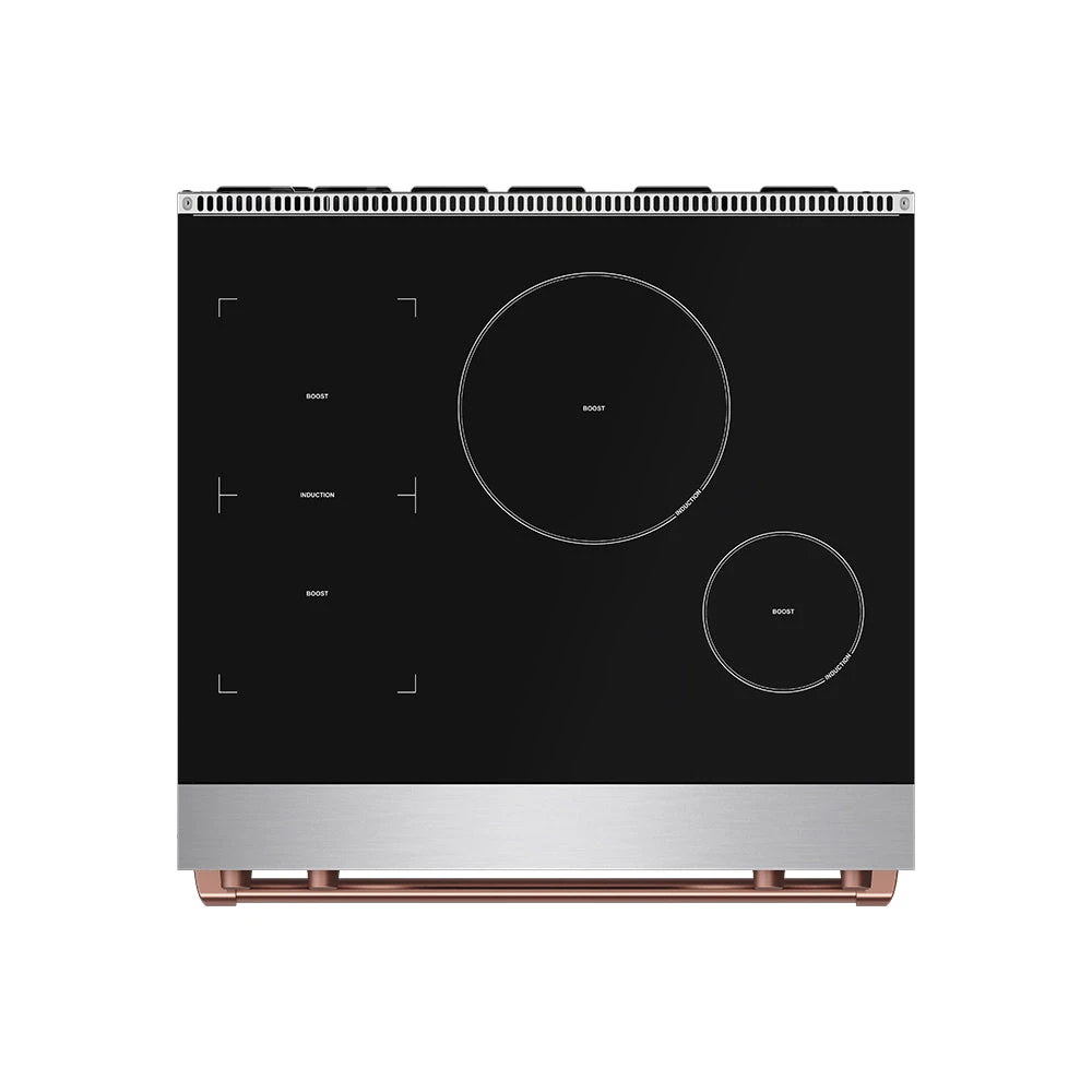 30 Inch Professional Induction Range With Tilt Panel Touch Control In Stainless Steel And Rose Gold Gordon Ramsay Series RSI30RSG