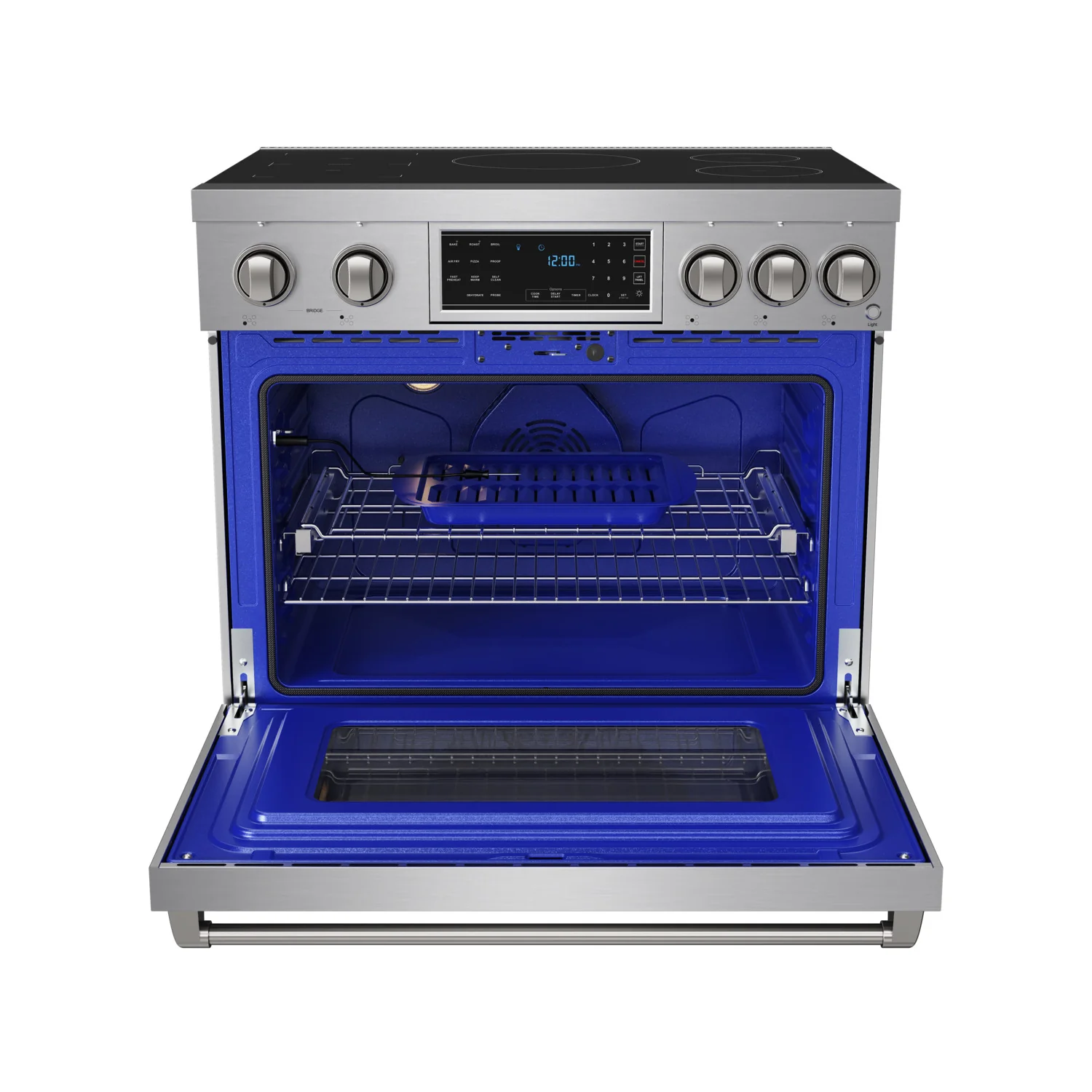 36 Inch Professional Induction Range With Tilt Panel Touch Control In Stainless Steel Gordon Ramsay Series RSI36