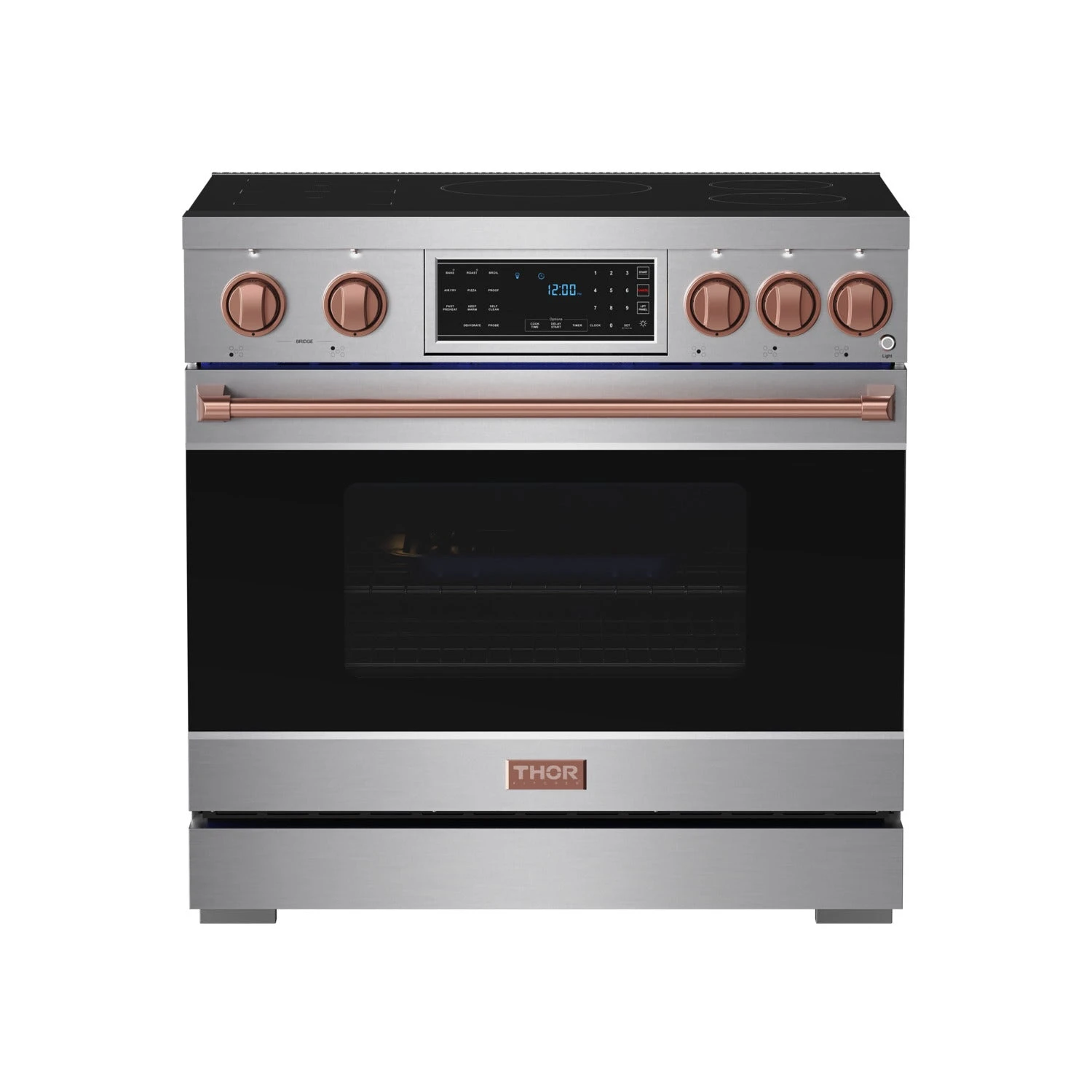 36 Inch Professional Induction Range With Tilt Panel Touch Control In Stainless Steel And Rose Gold Gordon Ramsay Series RSI36RSG