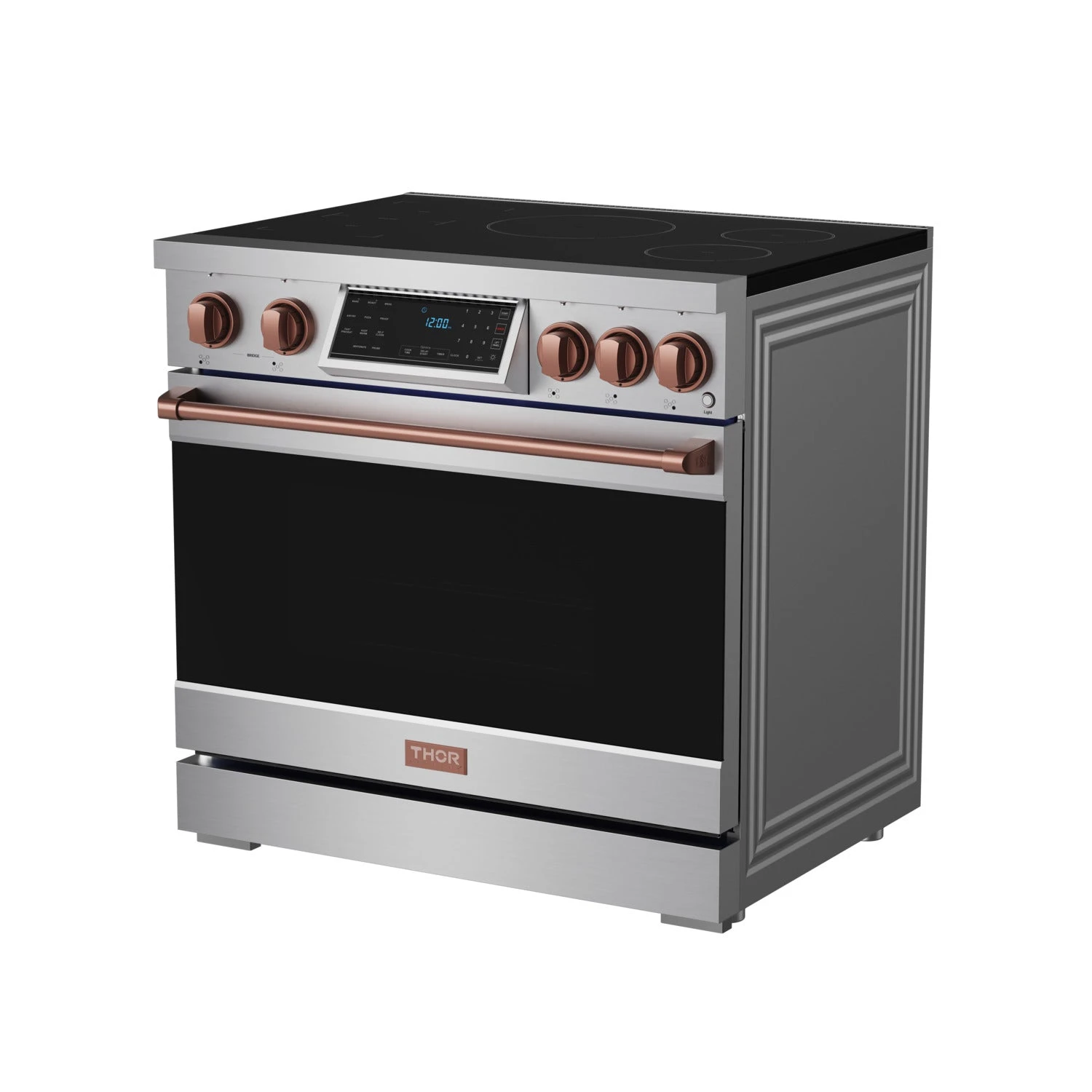 36 Inch Professional Induction Range With Tilt Panel Touch Control In Stainless Steel And Rose Gold Gordon Ramsay Series RSI36RSG
