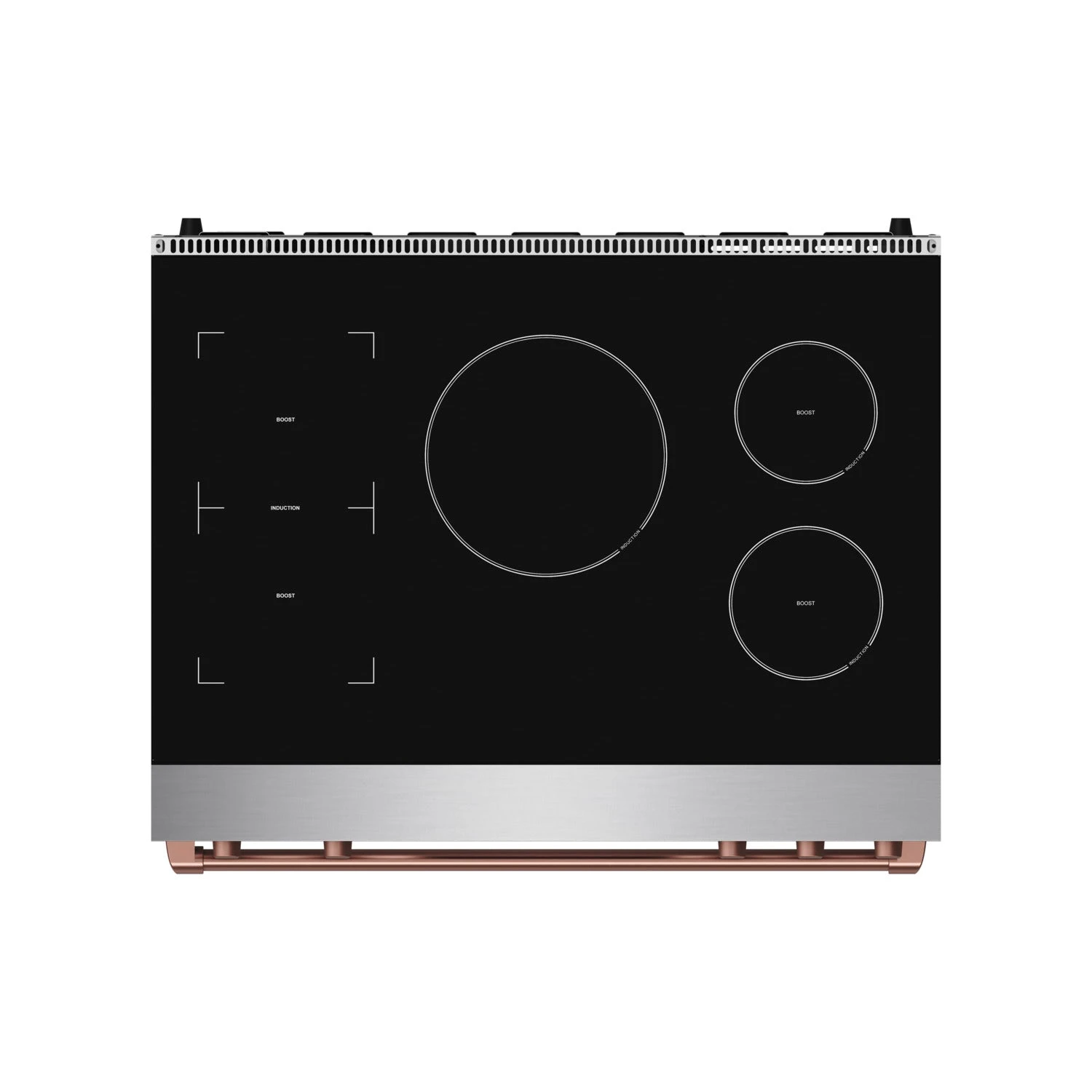 36 Inch Professional Induction Range With Tilt Panel Touch Control In Stainless Steel And Rose Gold Gordon Ramsay Series RSI36RSG