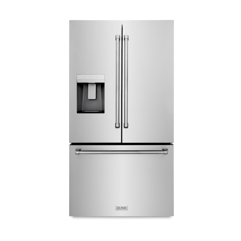 36in. 28.9 cu. ft. Standard-Depth French Door External Water Dispenser Refrigerator with Dual Ice Maker in Fingerprint Resistant Stainless Steel RSMW36