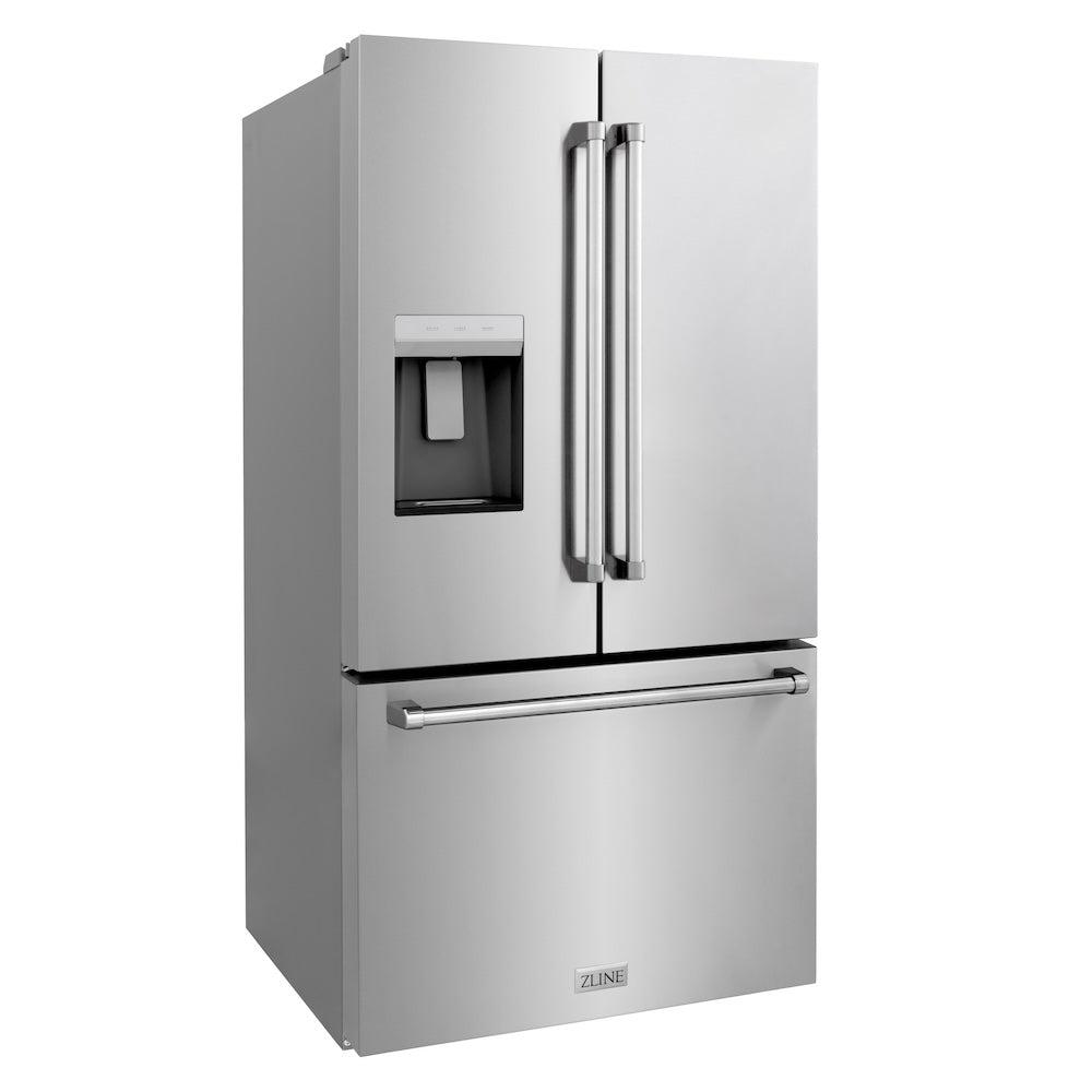 36in. 28.9 cu. ft. Standard-Depth French Door External Water Dispenser Refrigerator with Dual Ice Maker in Fingerprint Resistant Stainless Steel RSMW36