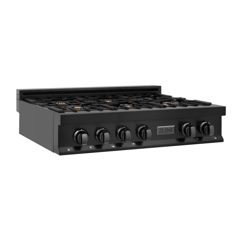 36" Porcelain Gas Stovetop with 6 Gas Brass Burners RTB36