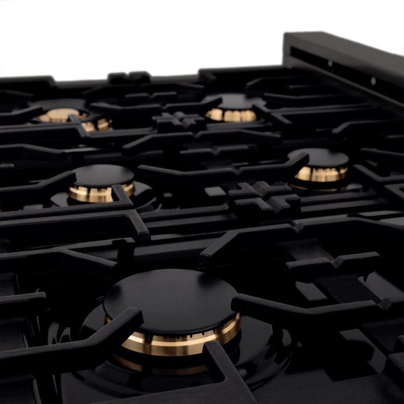 36" Porcelain Gas Stovetop with 6 Gas Brass Burners RTB36