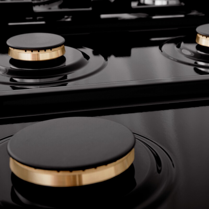 36" Porcelain Gas Stovetop with 6 Gas Brass Burners RTB36