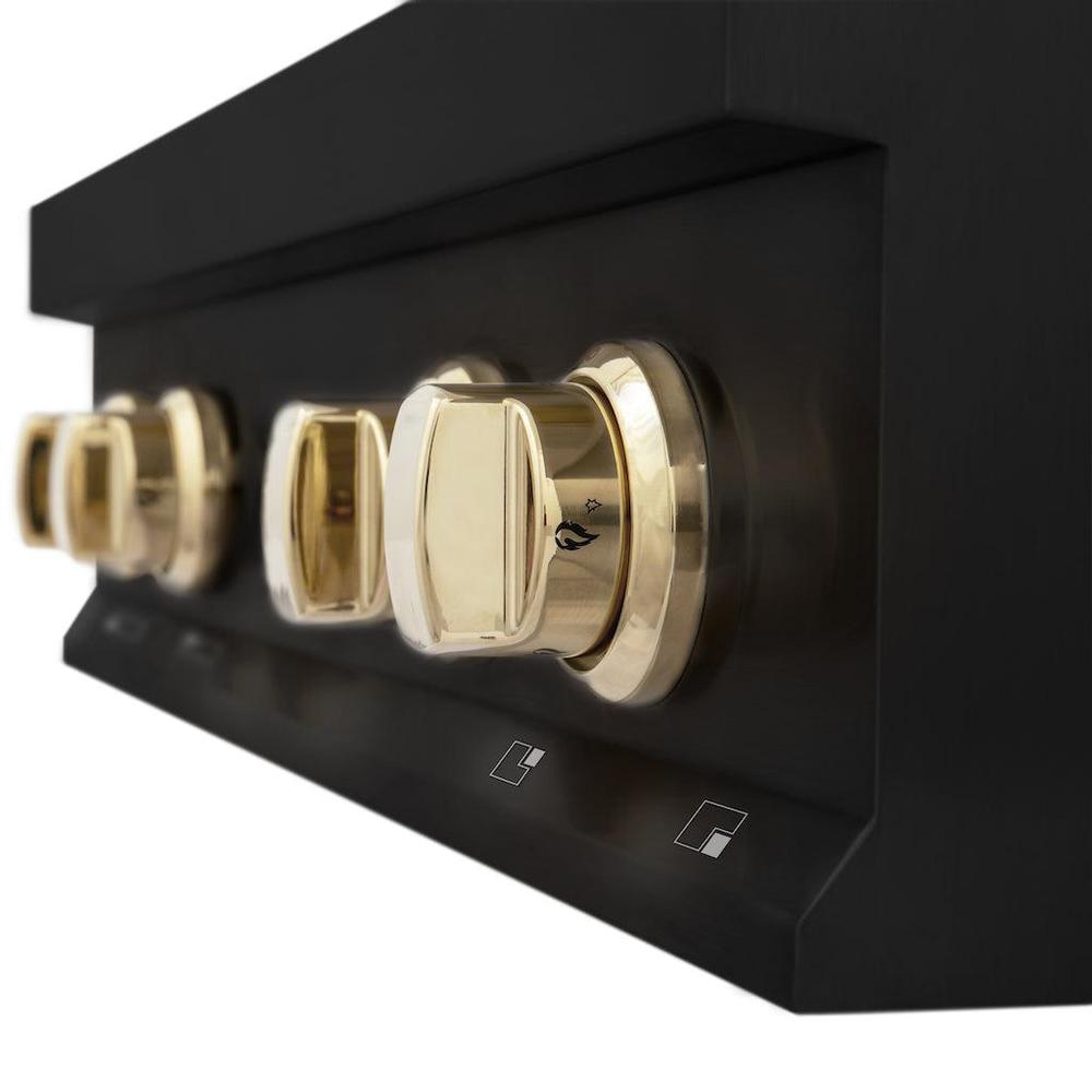 Autograph Edition 30" Porcelain Rangetop with 4 Gas Burners and Gold Accents RTBZ30G
