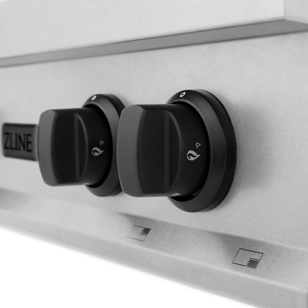 Autograph Edition 30" Porcelain Rangetop with 4 Gas Burners and Matte Black Accents RTSZ30MB