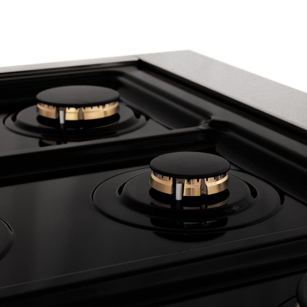 Autograph Edition 36" Porcelain Rangetop with 6 Gas Burners and Gold Accents RTSZ36G