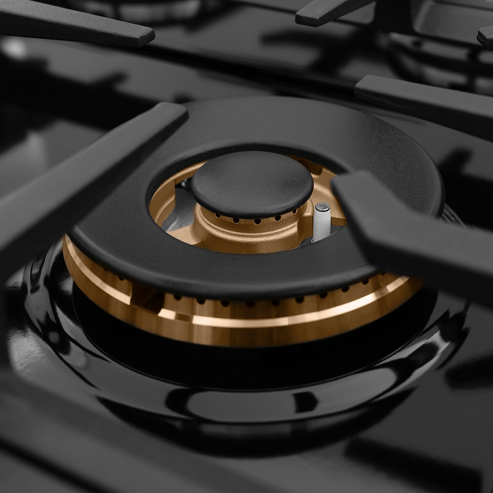 Autograph Edition 36" Porcelain Rangetop with 6 Gas Burners and Champagne Bronze Accents RTZ36CB