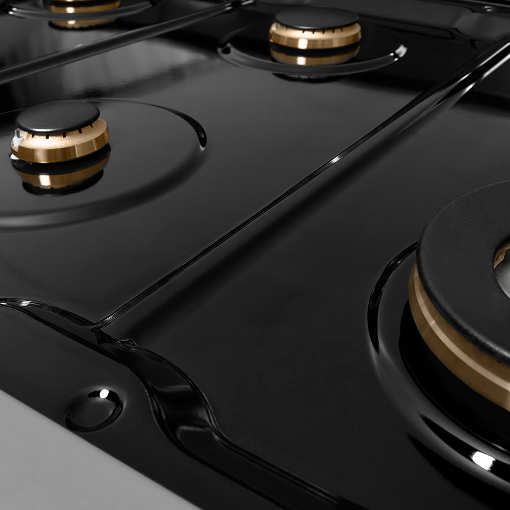 Autograph Edition 36" Porcelain Rangetop with 6 Gas Burners and Champagne Bronze Accents RTZ36CB