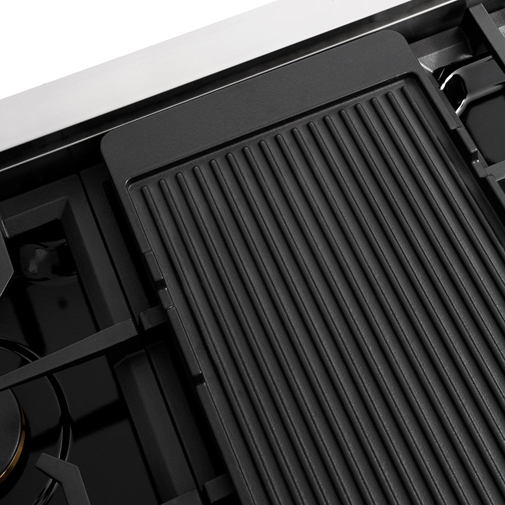 Autograph Edition 48" Porcelain Rangetop with 7 Gas Burners and Champagne Bronze Accents RTZ48CB