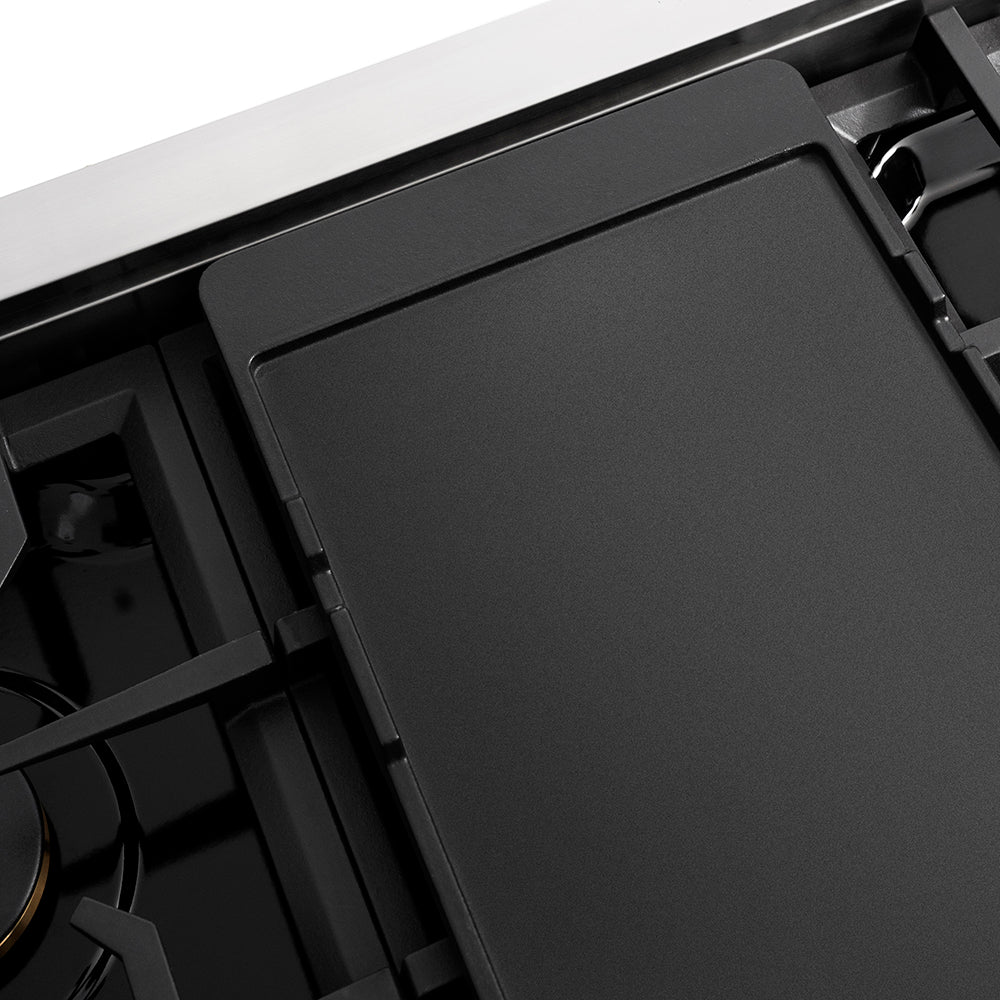 Autograph Edition 48" Porcelain Rangetop with 7 Gas Burners and Matte Black Accents RTZ48MB