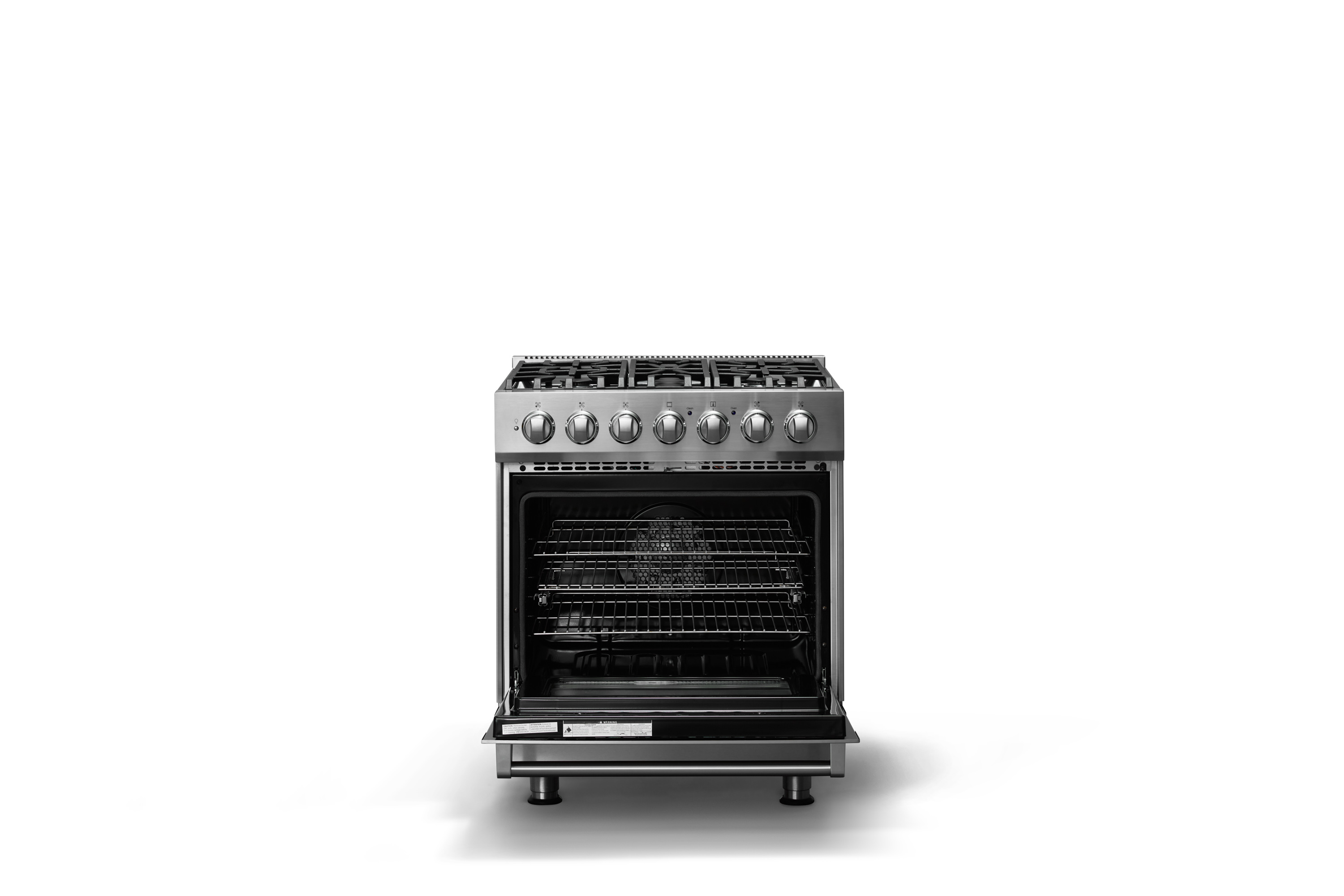 30"W. Self-Cleaning Dual Fuel Range RVDR33025BSSLP