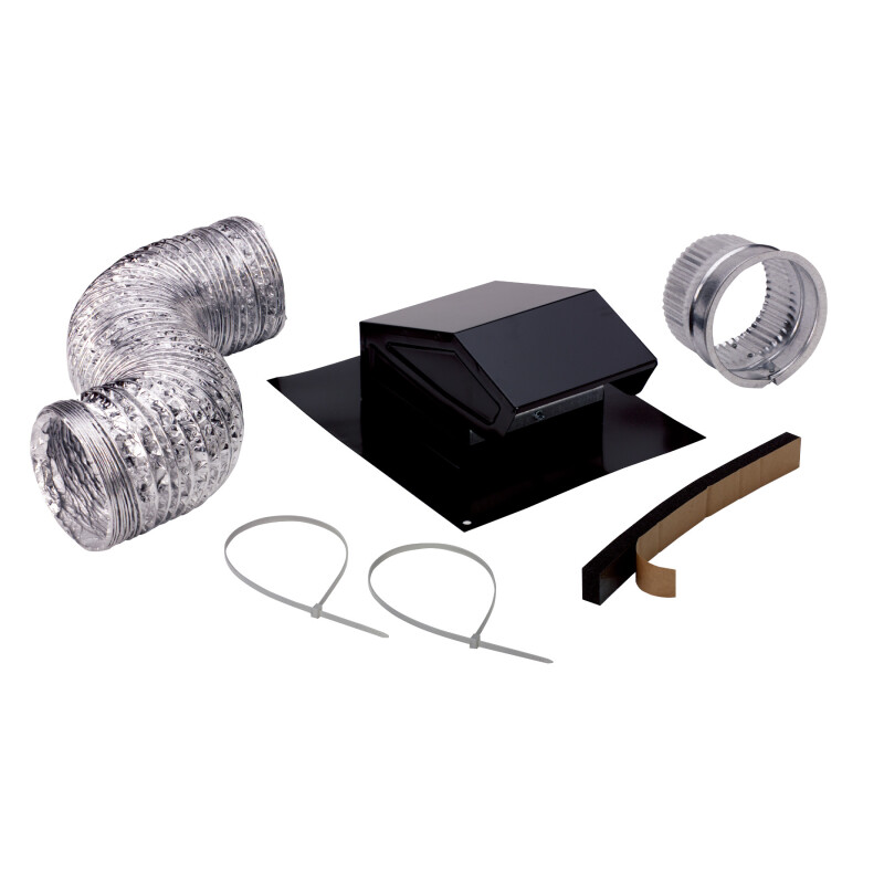 Roof Vent Kit, 8-Foot of 4-Inch flexible aluminum duct. RVK1A