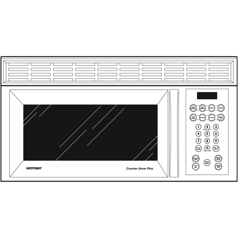 Hotpoint® 1.5 Cu. Ft. Over-the-Range Microwave Oven RVM1535DMBB