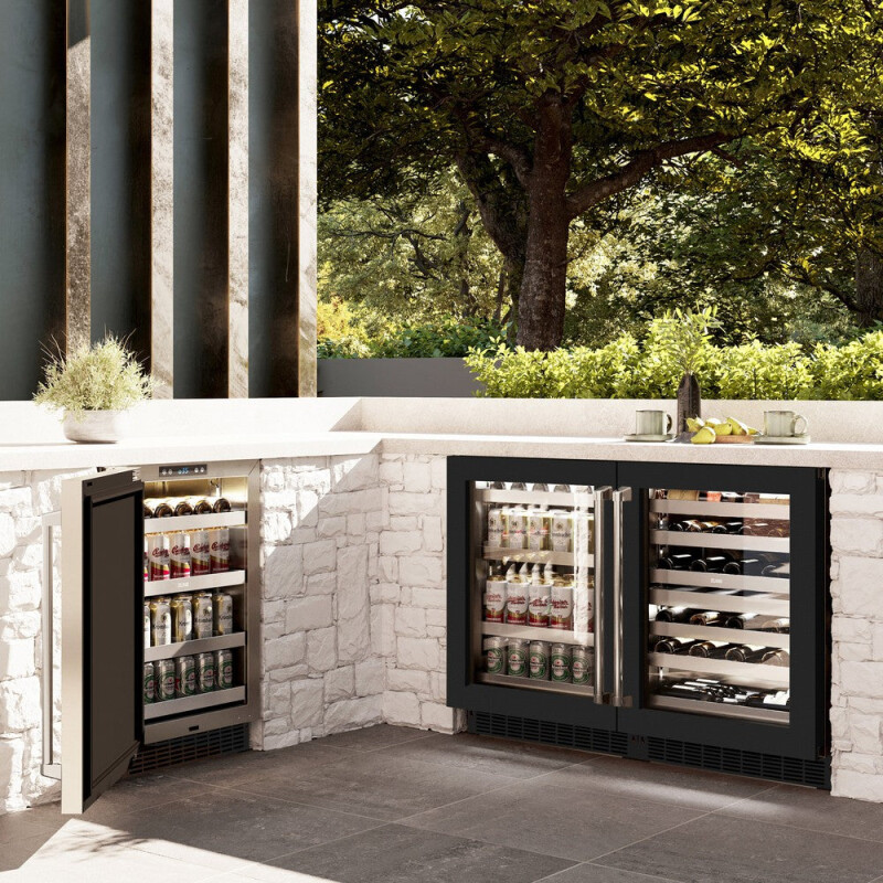 ZLINE 24 in. Touchstone Dual Zone 44 Bottle Wine Cooler With Black Matte Glass Door (RWDO-BLM-24) RWDOBLM24