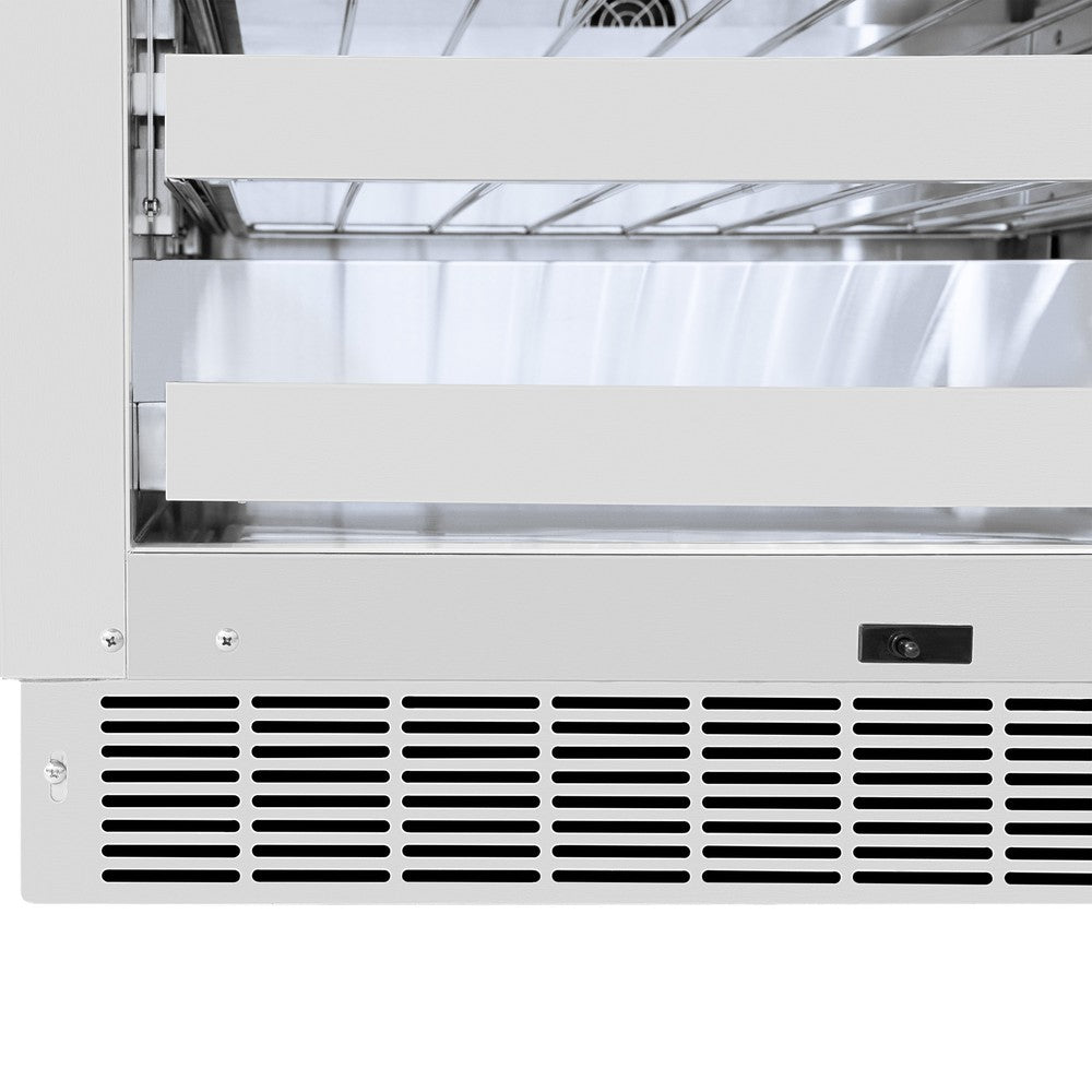 24in. Touchstone Dual Zone 44 Bottle Wine Cooler With Stainless Steel Glass Door RWDOGS24