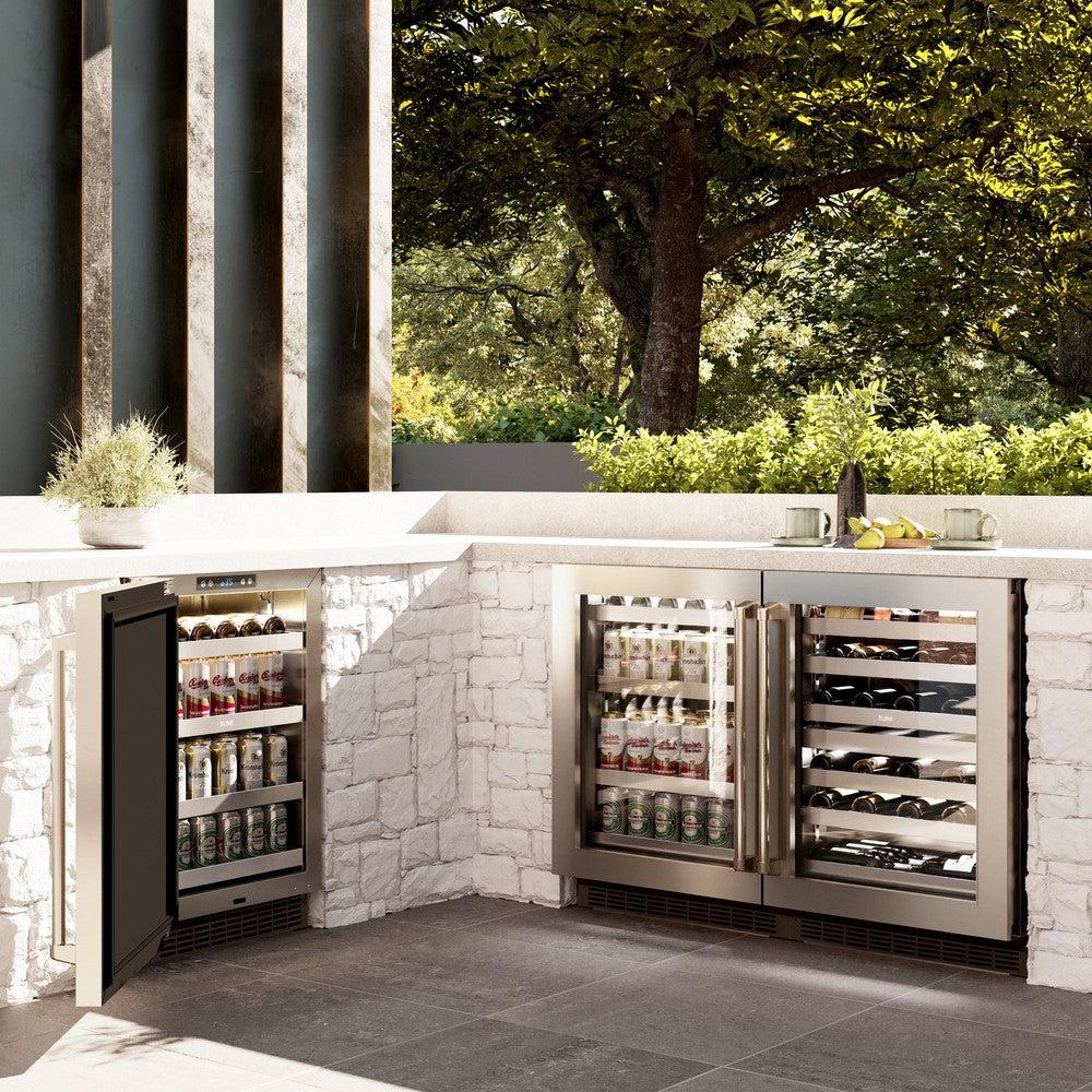 24in. Touchstone Dual Zone 44 Bottle Wine Cooler With Stainless Steel Glass Door RWDOGS24