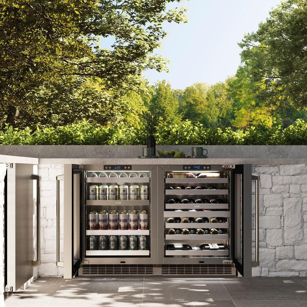24in. Touchstone Dual Zone 44 Bottle Wine Cooler With Stainless Steel Glass Door RWDOGS24