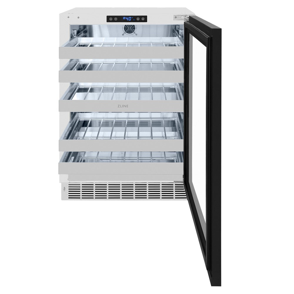Autograph Edition 24 In. Touchstone Dual Zone 44 Bottle Wine Cooler With Panel Ready Glass Door And Champagne Bronze Handle RWDPOZ24CB