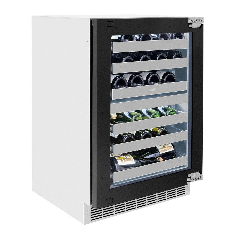 Autograph Edition 24 In. Touchstone Dual Zone 44 Bottle Wine Cooler With Panel Ready Glass Door And Champagne Bronze Handle RWDPOZ24CB
