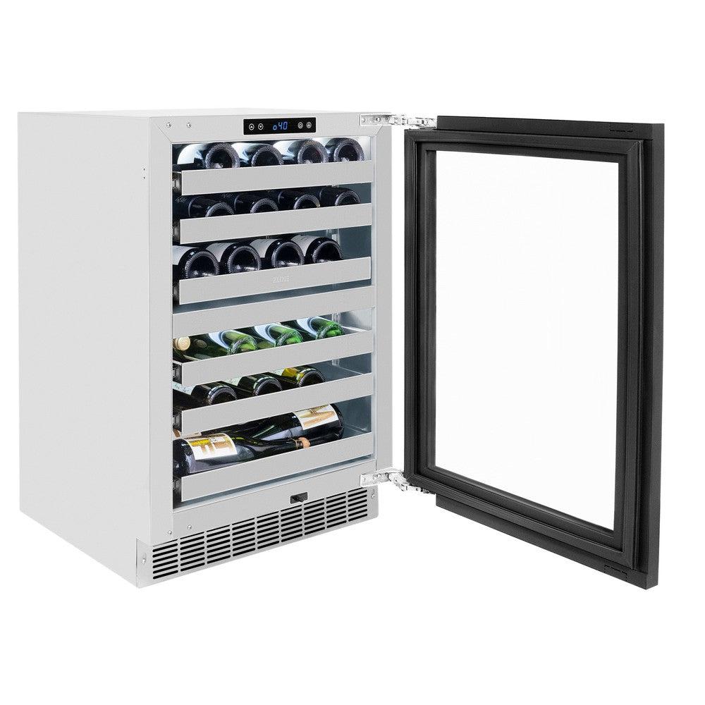 Autograph Edition 24 In. Touchstone Dual Zone 44 Bottle Wine Cooler With Panel Ready Glass Door And Champagne Bronze Handle RWDPOZ24CB