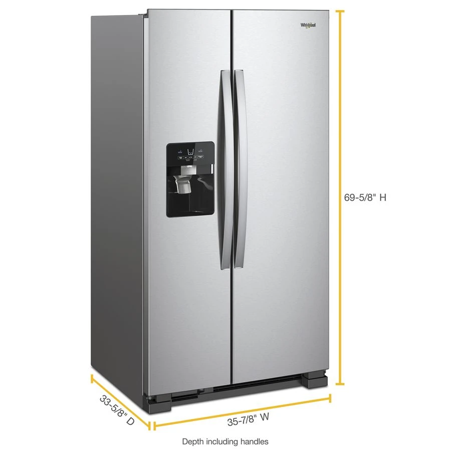 Refurbished 36-inch Wide Side-by-Side Refrigerator - 25 cu. ft. RWRS325SDHZ