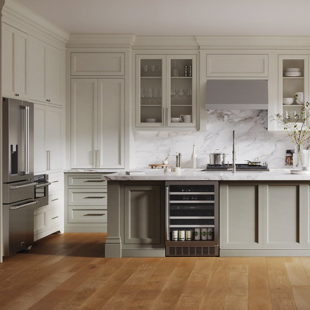 24"Monument Dual Zone 44-Bottle Wine Cooler in Stainless Steel RWVUD24