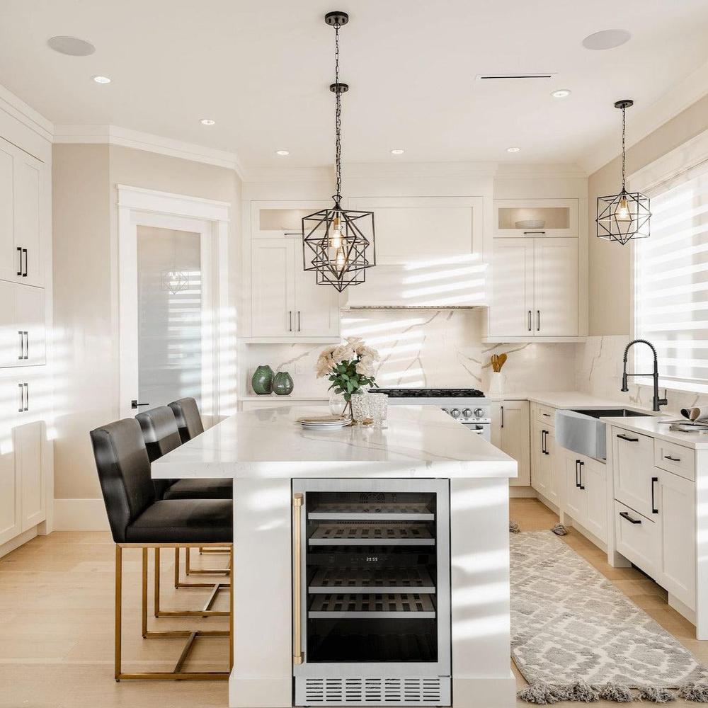 24"Monument Autograph Edition Dual Zone 44-Bottle Wine Cooler in Stainless Steel with Champagne Bronze Accents RWVZUD24CB