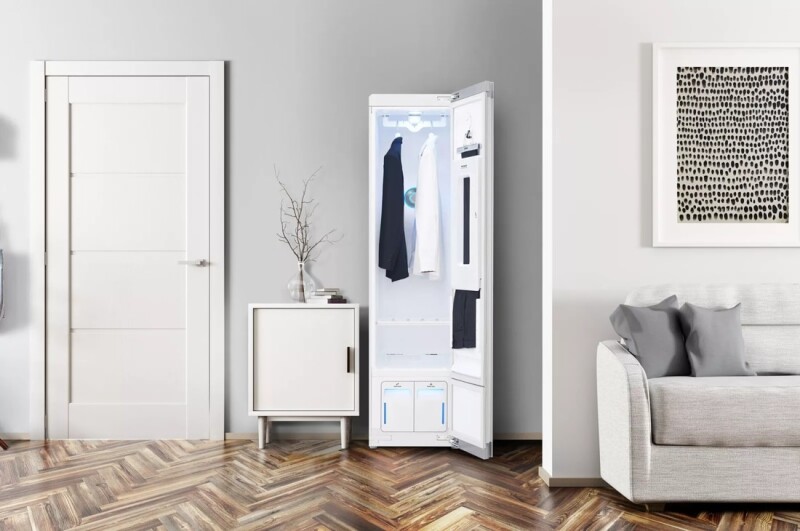 LG Styler® Smart Wi-Fi Enabled Steam Closet with TrueSteam® Technology and Exclusive Moving Hangers S3WFBN