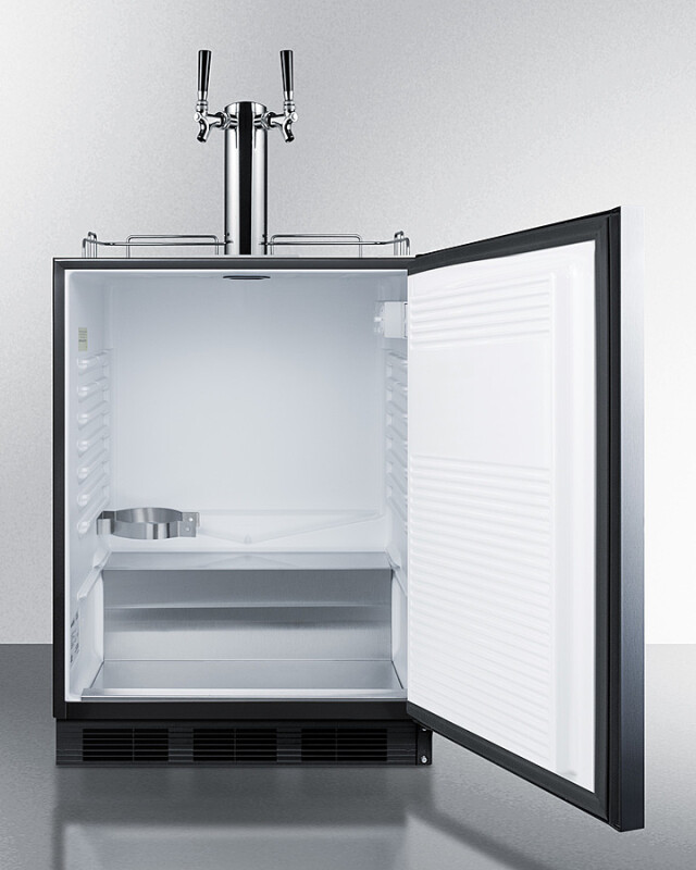 24" Wide Built-In Cold Brew Coffee Kegerator, ADA Compliant SBC58BLBIADACFTWIN