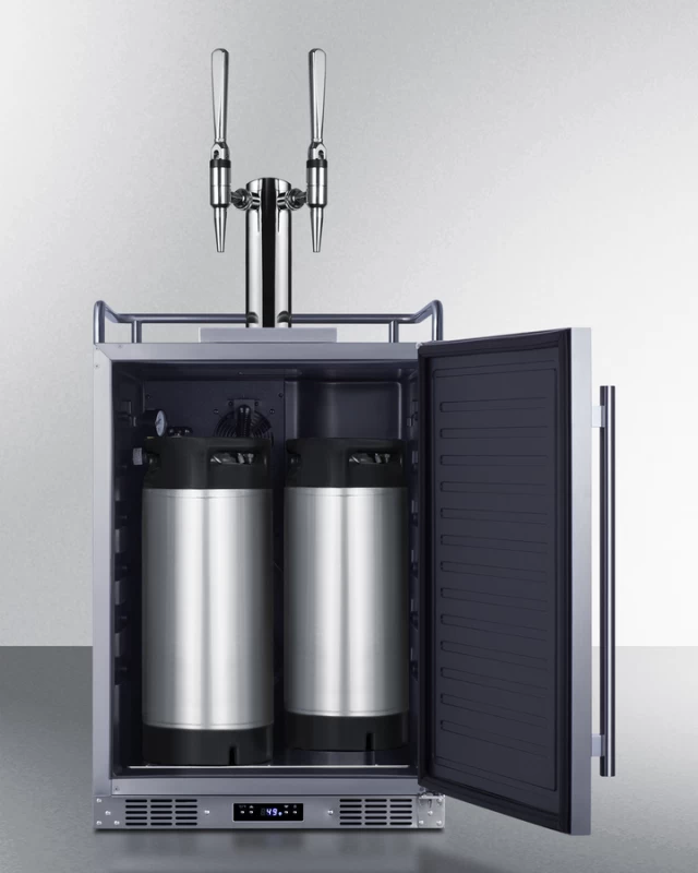 24" Wide Built-In Nitro Coffee Kegerator SBC682NCFTWIN