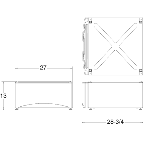 Laundry Front Load Pedestal SBSD137HWW