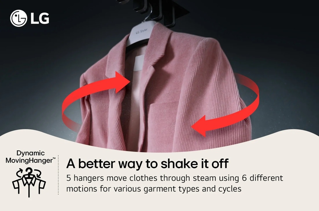 LG Styler® Smart Steam Closet with Dual TrueSteam® Technology and Dynamic MovingHanger™ SC5MAR4G