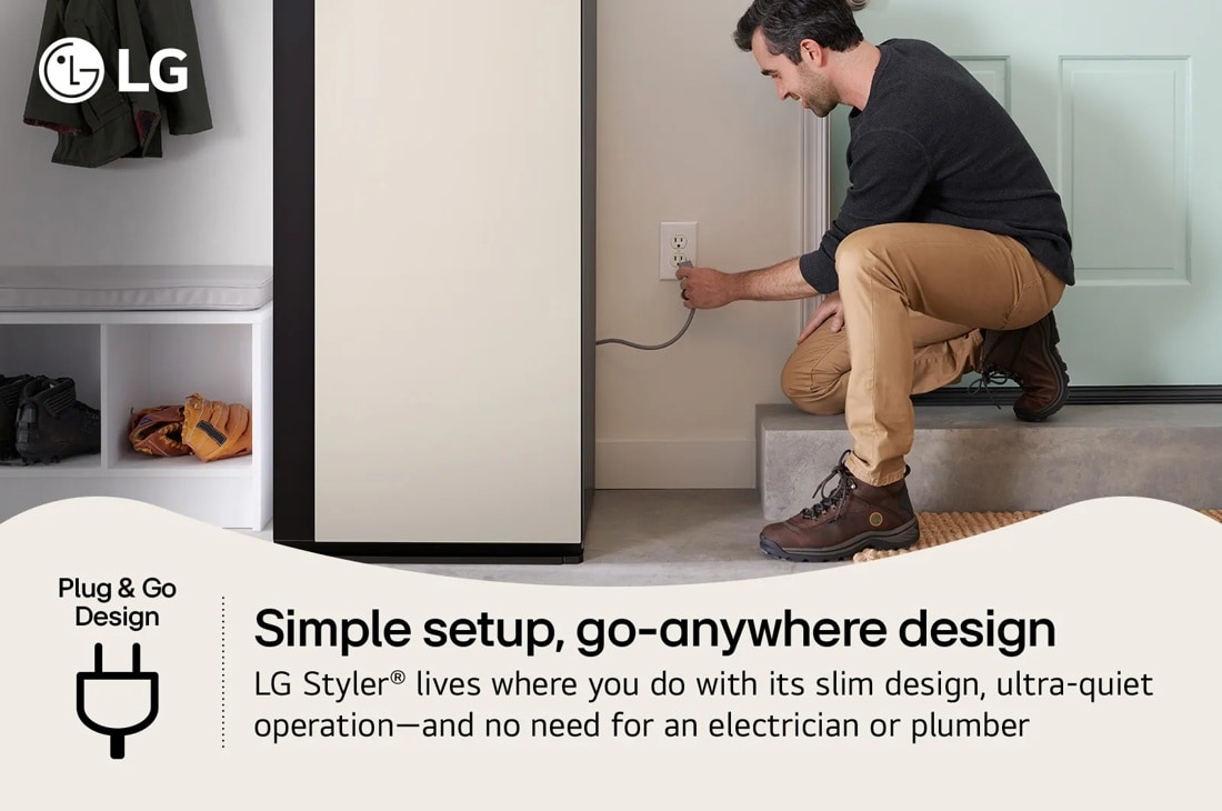 LG Styler® Smart Steam Closet with Dual TrueSteam® Technology and Dynamic MovingHanger™ SC5MAR4G