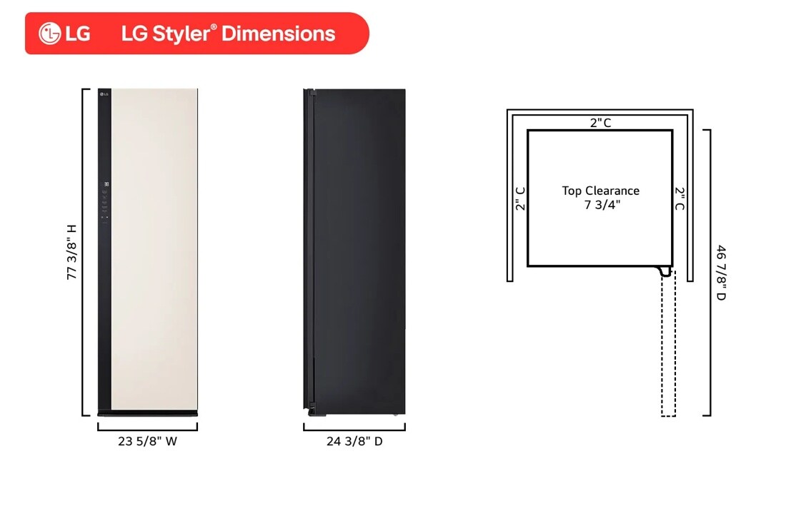LG Styler® Smart Steam Closet with Dual TrueSteam® Technology and Dynamic MovingHanger™ SC5MAR4G