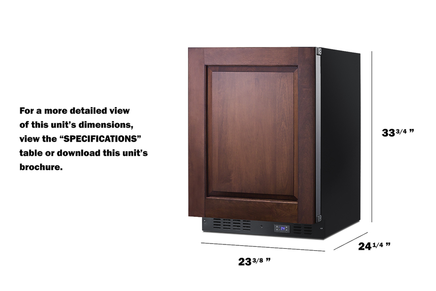 24" Wide Built-In All-Freezer With Icemaker (Panel Not Included) SCFF53BIFIM