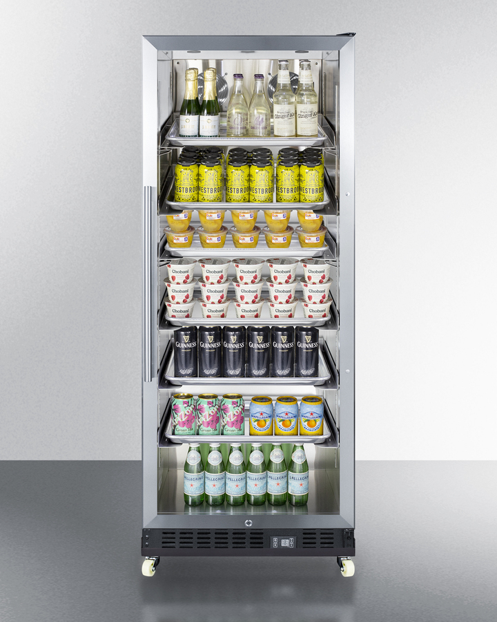 24" Wide Mini Reach-In Beverage Center with Dolly SCR1156RI
