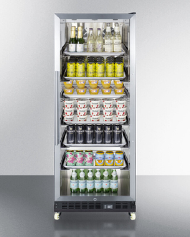 24" Wide Mini Reach-In Beverage Center with Dolly SCR1156RI